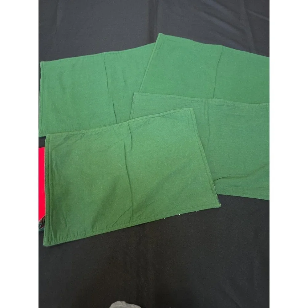 Set Of 4 Holiday Placemats Christmas Woven Tapestry With Set Of 4 Cloth Napkins